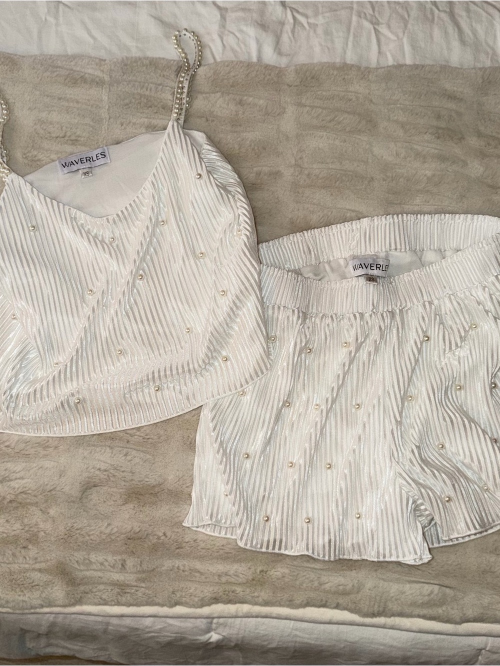 Waverles Pearl Bridal Pajama Set XS